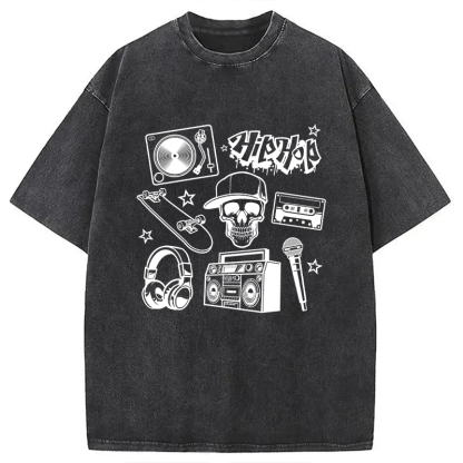 Tokyocanvas Set of Hip Hop Culture Washed T-Shirt