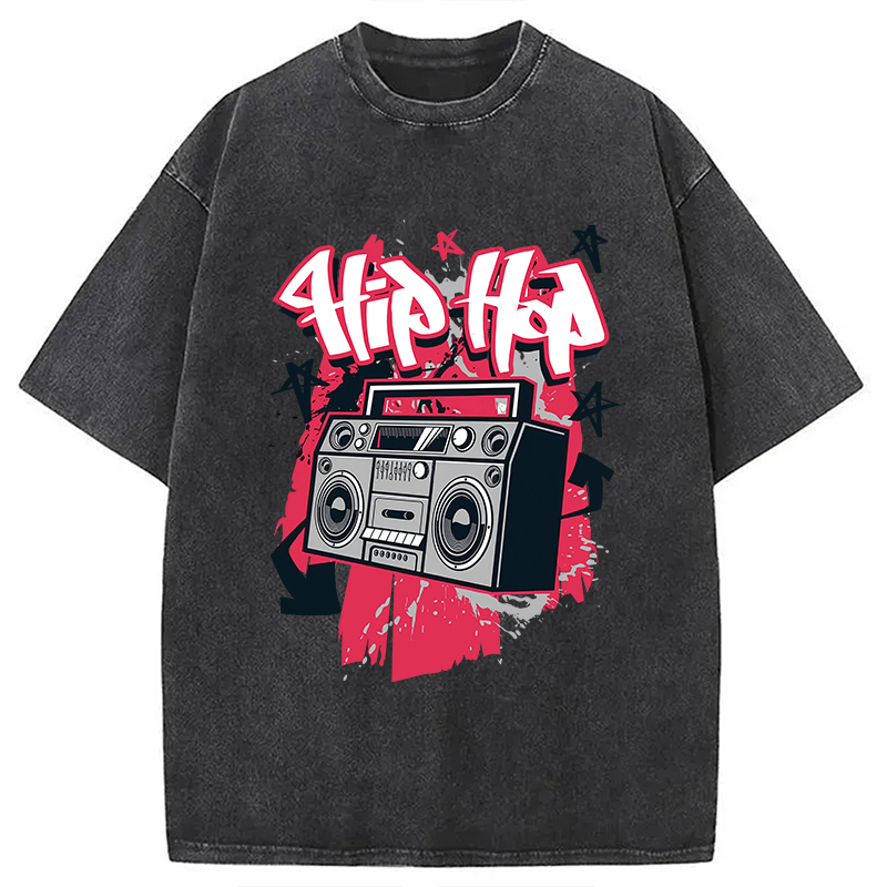 Tokyocanvas Hip Hop Style Washed T-Shirt