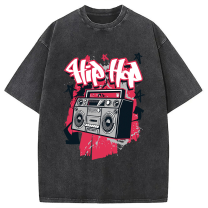 Tokyocanvas Hip Hop Style Washed T-Shirt