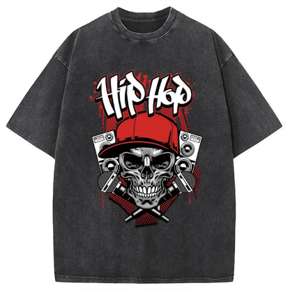 Tokyocanvas Skull Hip Hop Washed T-Shirt