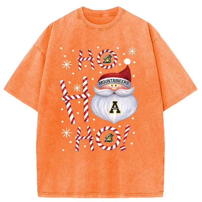 Tokyocanvas Santa ho ho ho Christmas Washed T-Shirt