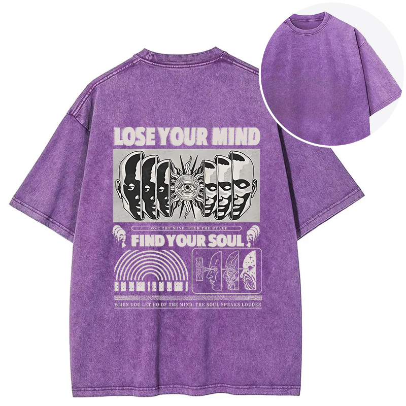 Tokyocanvas Lose Mind Find Soul Back Washed T-Shirt