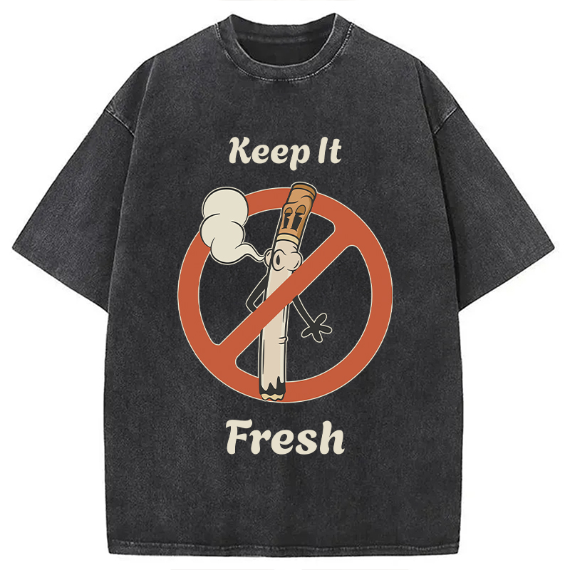 Tokyocanvas Keep It Fresh Retro Cigarette Washed T-Shirt