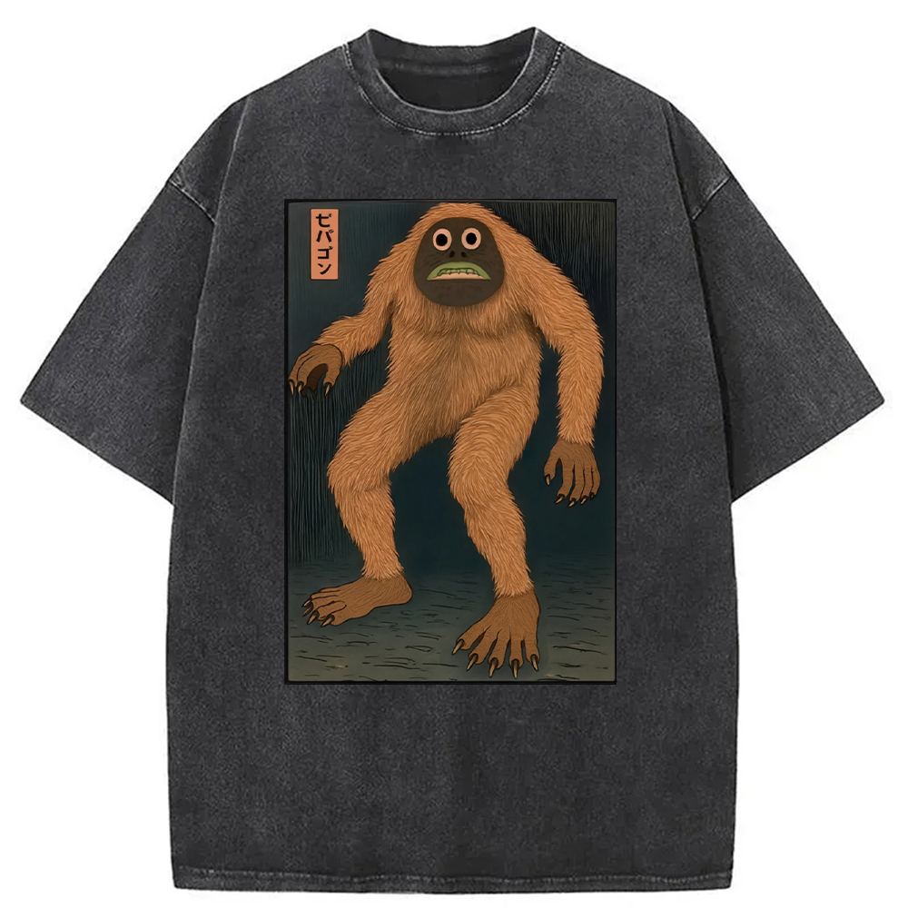 Tokyocanvas Japanese Long Hair Monste Washed T-Shirt