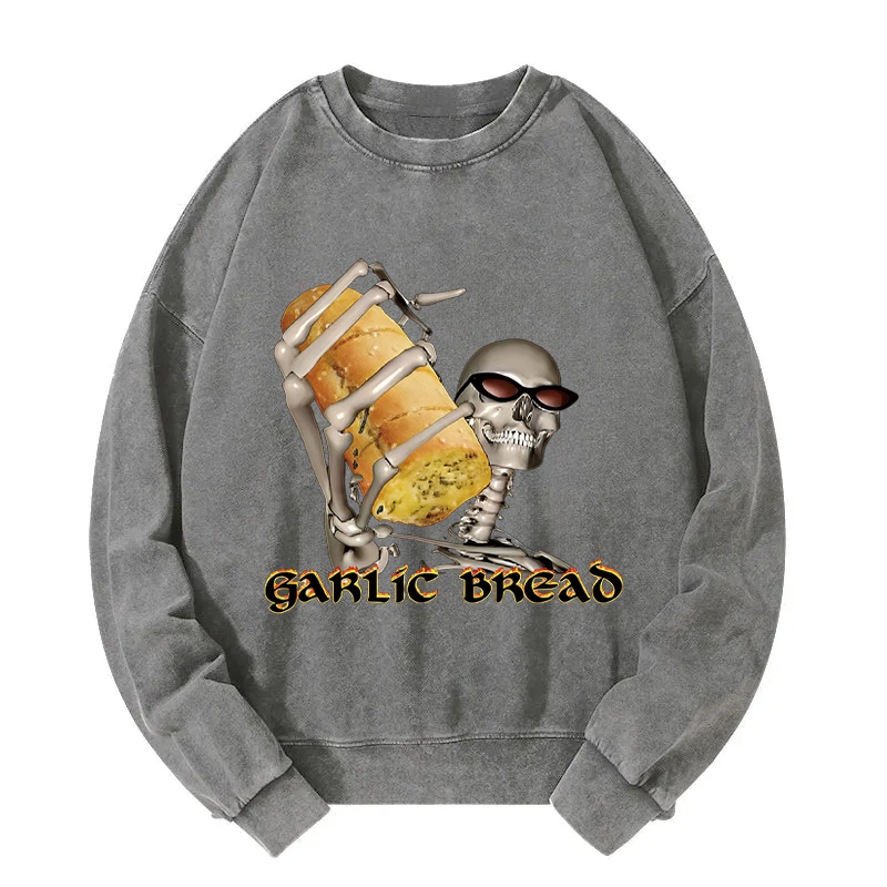 Tokyocanvas Evil Silly Skeleton Washed Sweatshirt