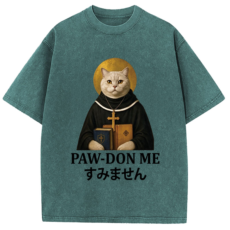 Tokyocanvas Pawdon Me Washed T-Shirt