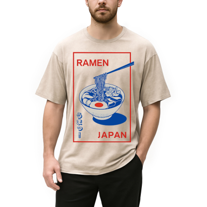 Tokyocanvas Umai Noodle Washed T-Shirt