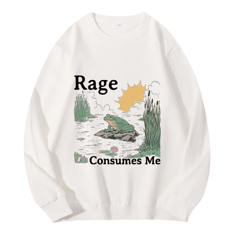 Tokyocanvas Rage Consumes Me Frog Pond Classic Sweatshirt