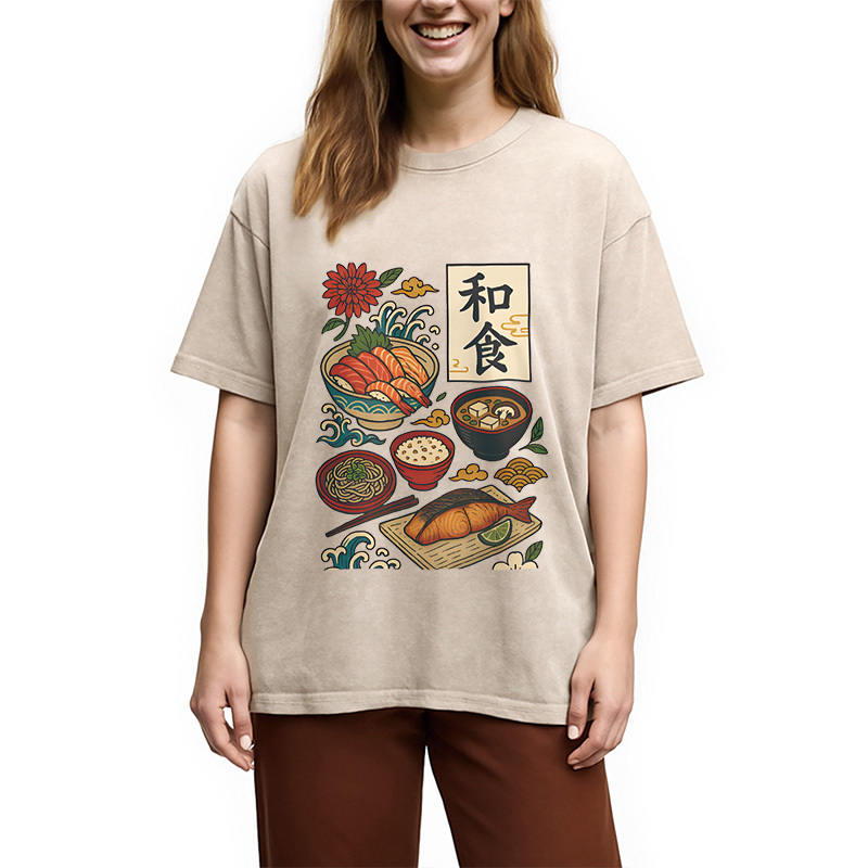 Tokyocanvas Japanese Cuisine Washed T-Shirt