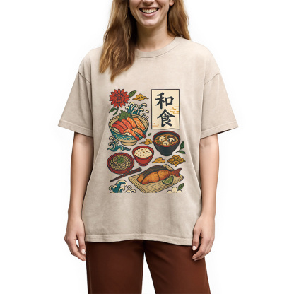 Tokyocanvas Japanese Cuisine Washed T-Shirt