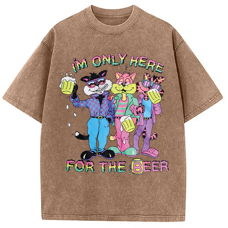 Tokyocanvas I'm Only Here For The Beer Washed T-Shirt