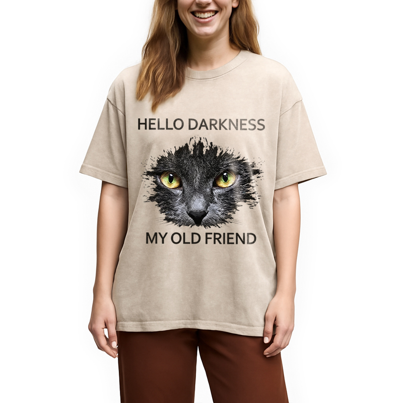 Tokyocanvas Hello Darkness My Old Friend Washed T-Shirt