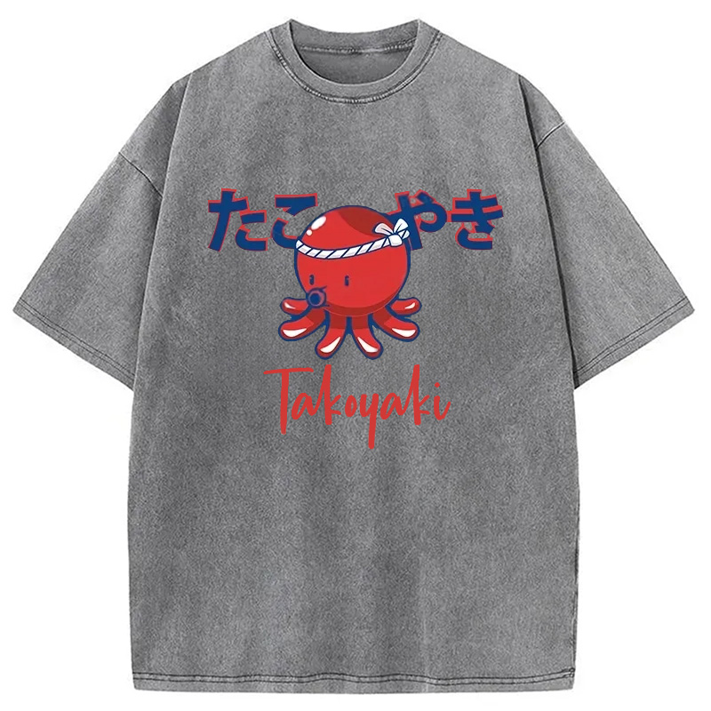 Tokyocanvas Japanese Traditional Takoyaki Washed T-Shirt