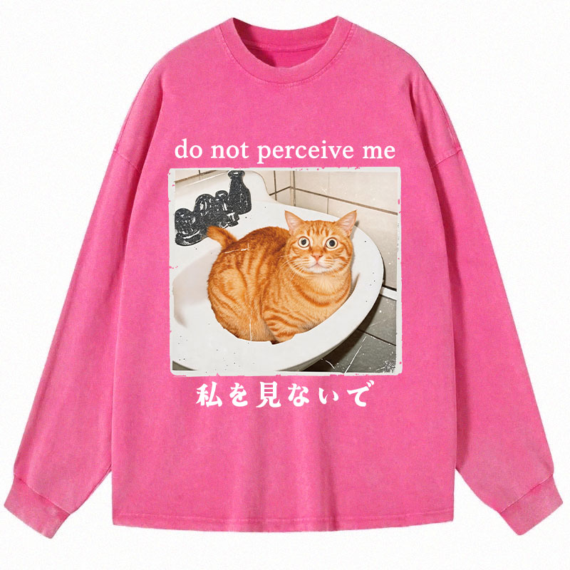 Tokyocanvas Do Not Perceive Me Long Sleeve Washed T-Shirt