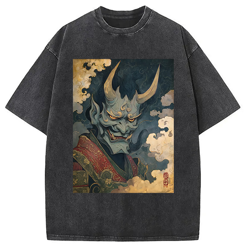 Tokyocanvas The Fearsome Japanese Oni Washed T-Shirt