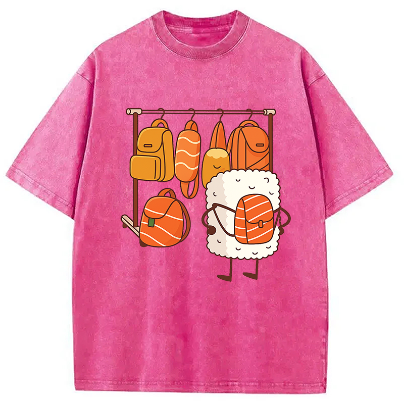 Tokyocanvas Sushi Is Selecting Backpacks Washed T-Shirt