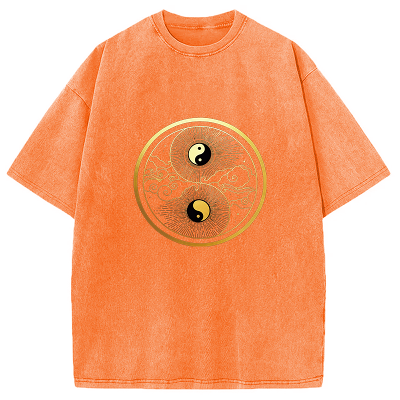 Tokyocanvas Solar-Lunar Tai Chi Washed T-Shirt