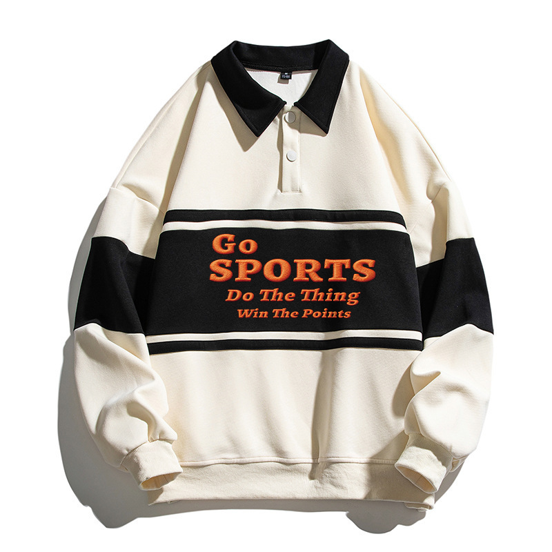 Tokyocanvas Go Sports Do Thing Win The Points Polo Embroidered Sweatsh