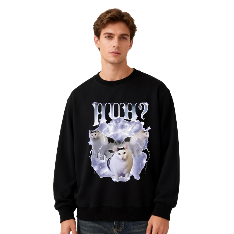 Tokyocanvas Huh Cat Chonky Ben Meme Classic Sweatshirt