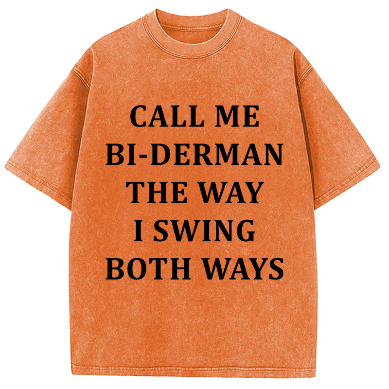 Tokyocanvas CALL ME BI-DERMAN Washed T-Shirt