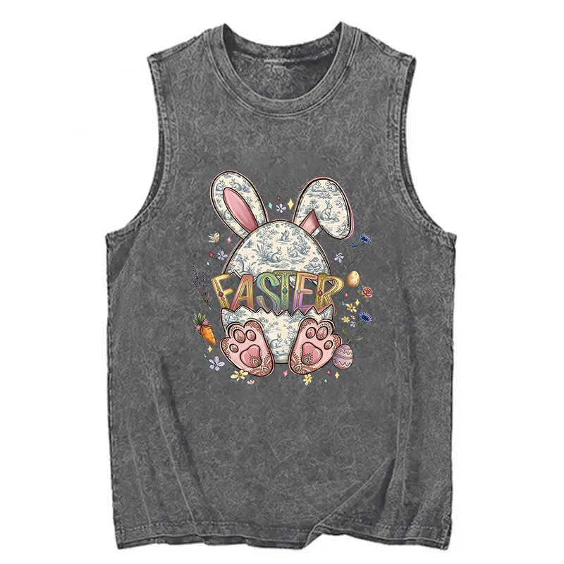 Tokyocanvas Easter Bunny Egg Washed Tank
