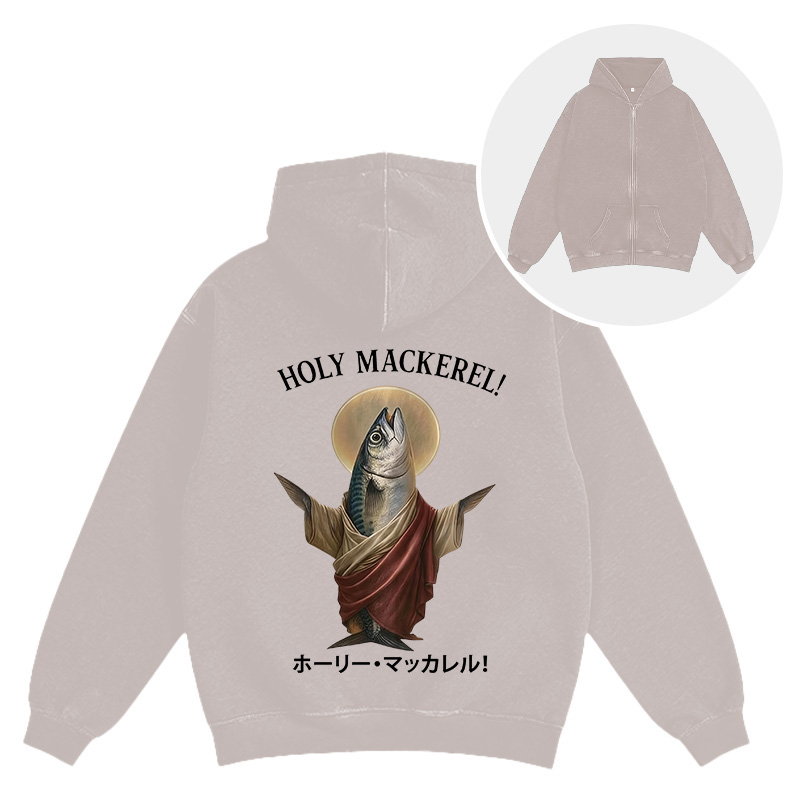 Tokyocanvas Holy Mackerel Washed Zip Hoodie
