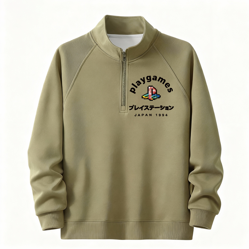 Tokyocanvas Play Games Japan Half-Zip Sweatshirt