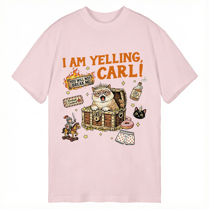 Tokyocanvas I am Yelling Carl Funny Cat Meme Classic T-Shirt