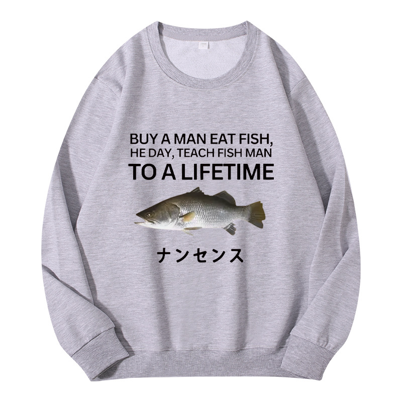 Tokyocanvas Buy a Man Eat Fish Classic Sweatshirt