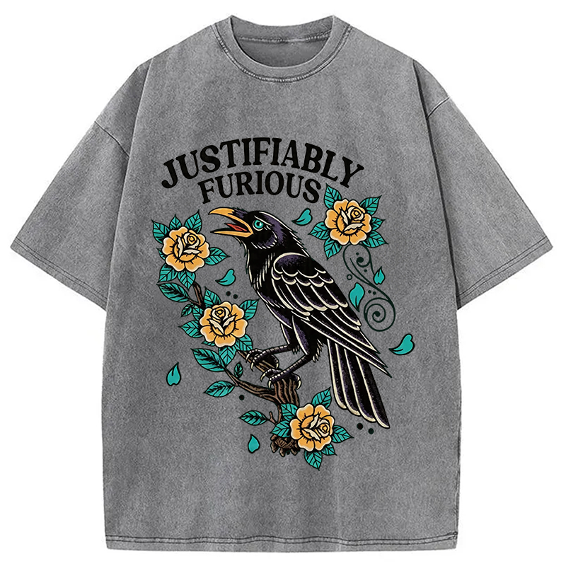 Tokyocanvas Justifiably Furious Washed T-Shirt