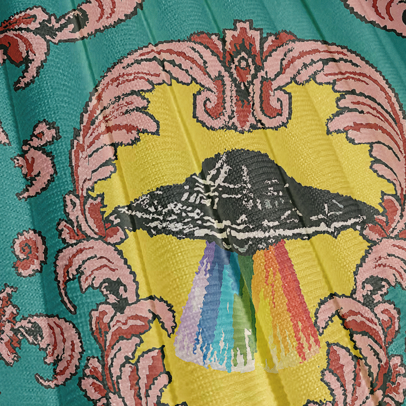 Tokyocanvas Rainbow Alien Casual Ugly Sweatshirt