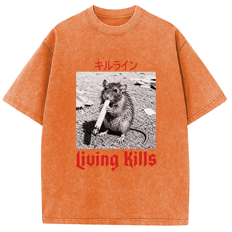 Tokyocanvas Living Kills Washed T-Shirt