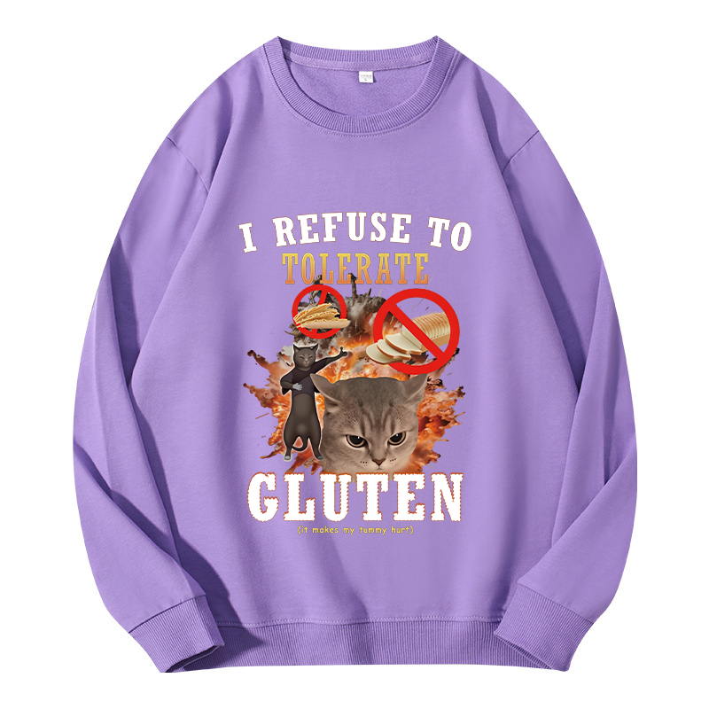 Tokyocanvas I Refuse to Tolerate Gluten Classic Sweatshirt