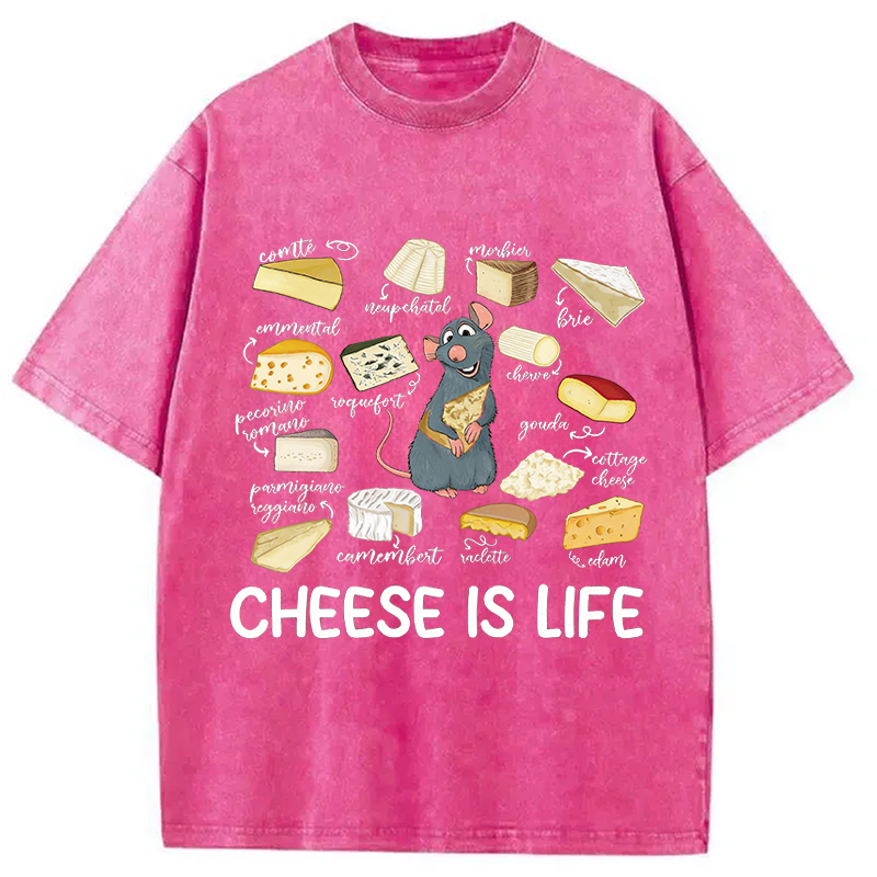 Tokyocanvas Cheese Is Life Washed T-Shirt