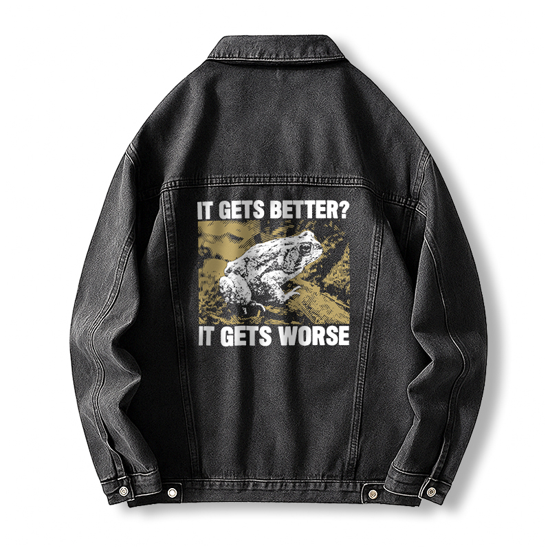Tokyocanvas It Gets Worse Frog Jean Jackets