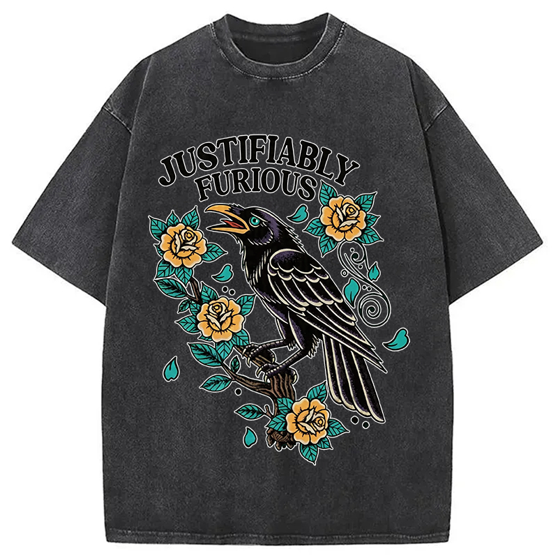 Tokyocanvas Justifiably Furious Washed T-Shirt