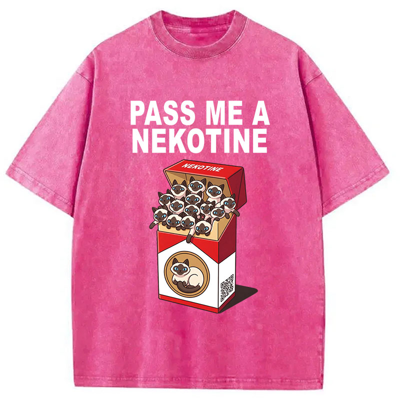 Tokyocanvas Pass Me A Nekotine Washed T-Shirt