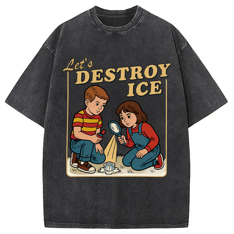 Tokyocanvas Let's Destroy ICE Washed T-Shirt