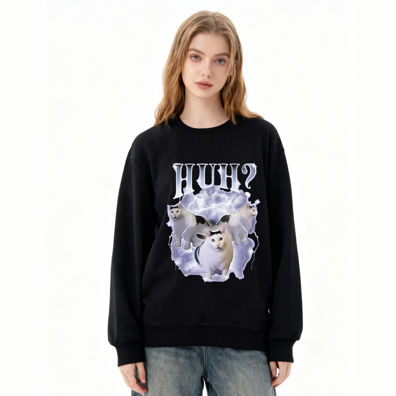Tokyocanvas Huh Cat Chonky Ben Meme Classic Sweatshirt