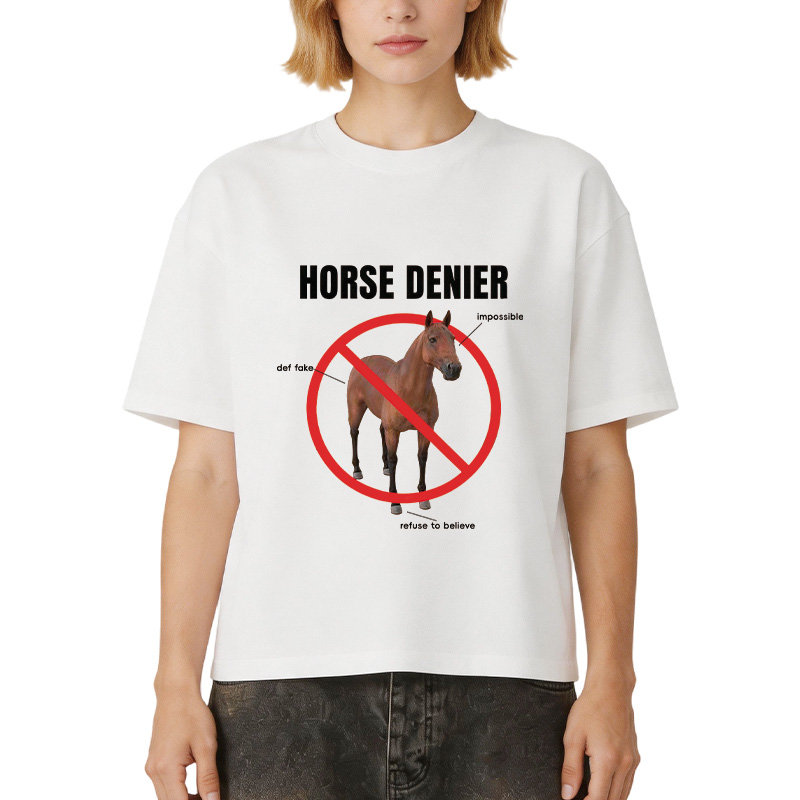 Tokyocanvas Horse Denier Analysis Boxy T-shirt