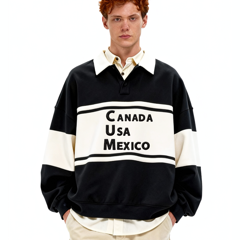 Tokyocanvas C&U&M Polo Embroidered Sweatshirt
