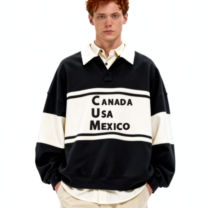 Tokyocanvas C&U&M Polo Embroidered Sweatshirt