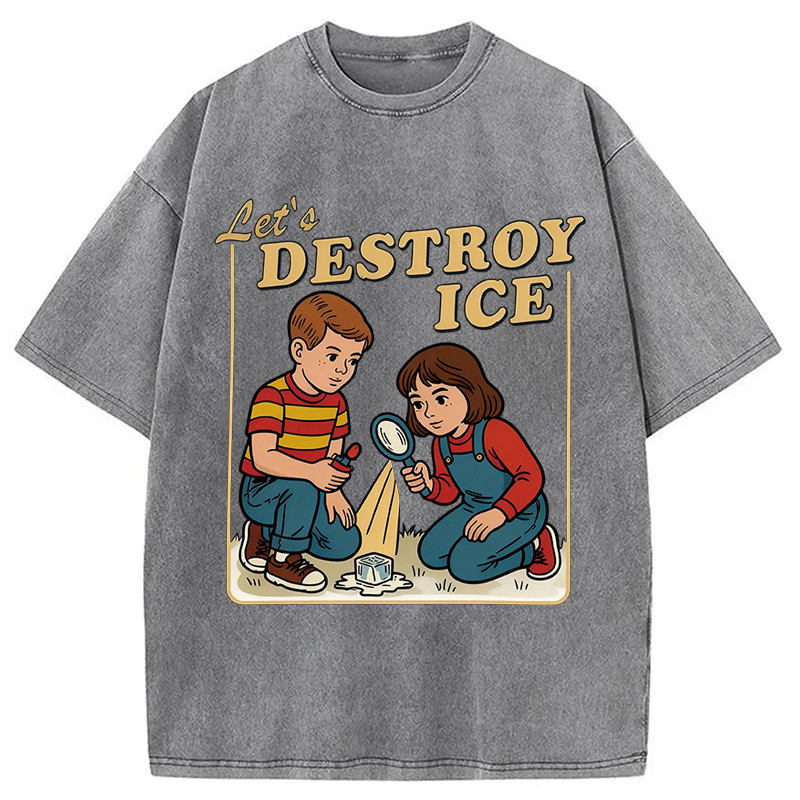 Tokyocanvas Let's Destroy ICE Washed T-Shirt