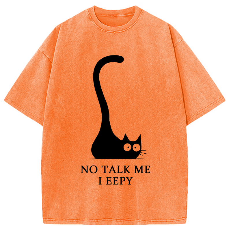 Tokyocanvas Cat Who Doesn't Want To Talk Washed T-Shirt