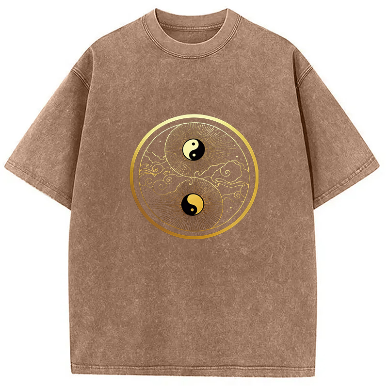 Tokyocanvas Solar-Lunar Tai Chi Washed T-Shirt