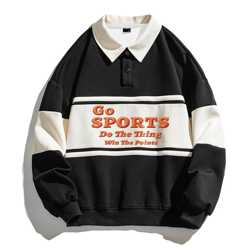 Tokyocanvas Go Sports Do Thing Win The Points Polo Embroidered Sweatshirt