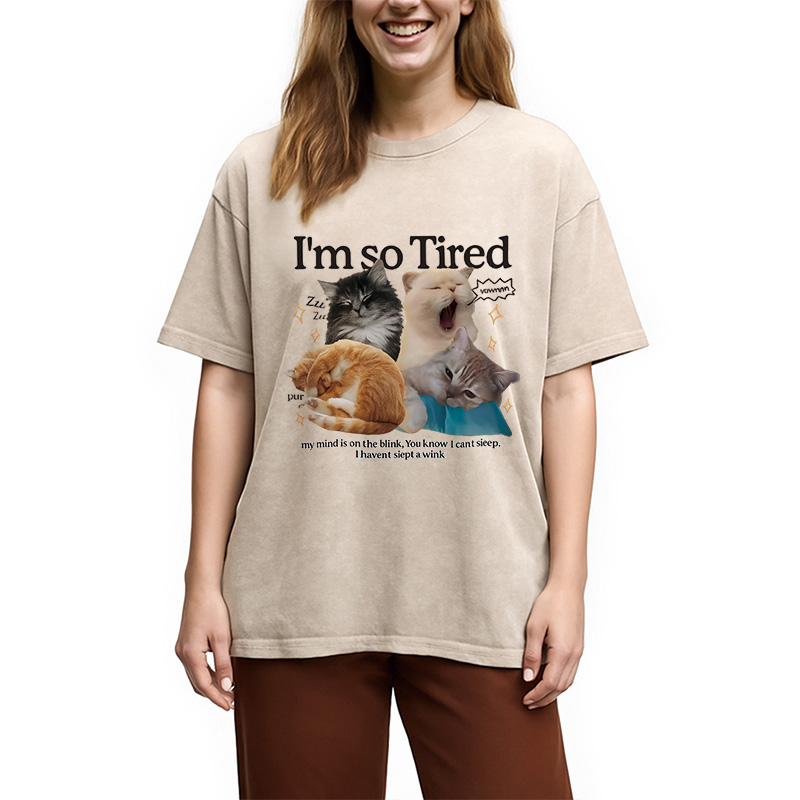 Tokyocanvas I'm So Tired Washed T-Shirt