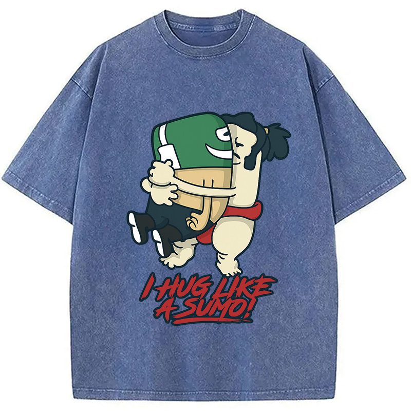 Tokyocanvas I Hug Like a Sumo Washed T-Shirt