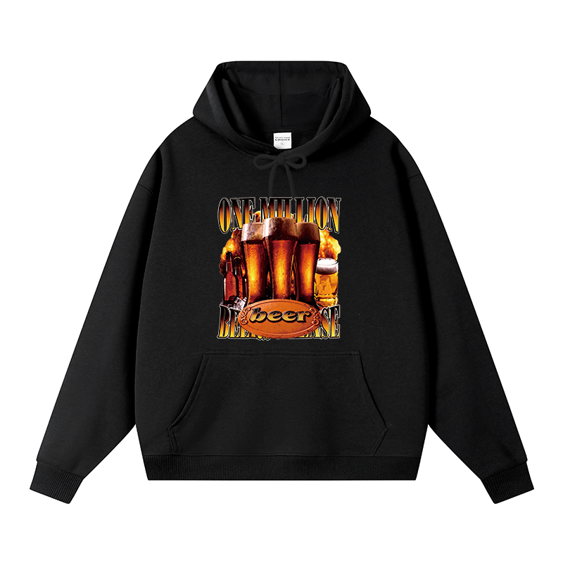 Tokyocanvas One Million Beers Please Fleece Lined Hoodie
