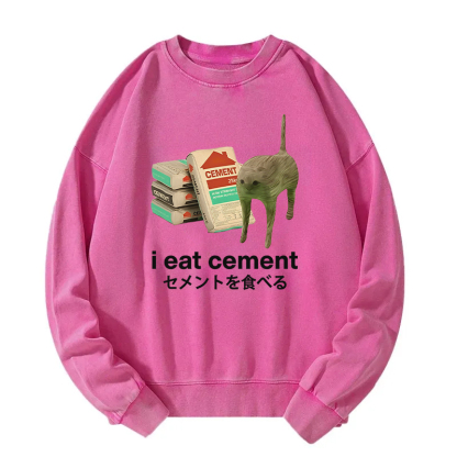 Tokyocanvas I Eat Cement Washed Sweatshirt